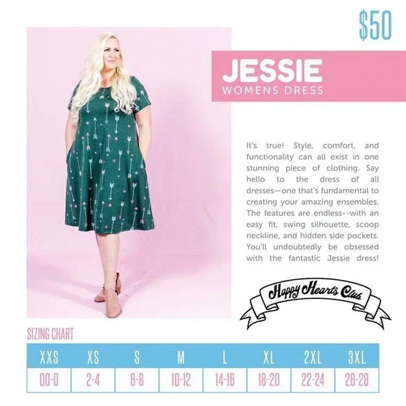 Lularoe Jessie Dress Pockets Scoop Neck Plaid Floral Short Sleeve Plus Size 3XL - Picture 6 of 6